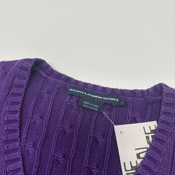 Vintage Polo Ralph Lauren Cable Knit Sweater Women's L - Picture 4 of 4